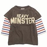 DENIM DUNGAREE カラートップテンジク　MONSTER　BABY　ロンT 7BR茶 BM(90)