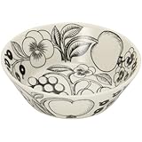 アラビア Arabia ボウル 17cm パラティッシ ブラック Paratiisi Bowl Deep Black & White 深皿 ブラパラ サラダ スープ 食器 磁器 フィンランド 北欧 プレゼント 1005400 / 6411800066