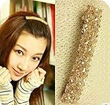 yoshiki 【3個セット】キラキラ ダイヤヘアクリップ 花柄 ダイヤビース ヘアピン