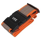 リリースバックル3番号パスワードコンビネーション荷物ストラップグレーオレンジ