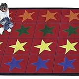 Joy Carpets Kid Essentials Early Childhood Star Space Rug Multicolored 7'8 x 10'9 [並行輸入品]