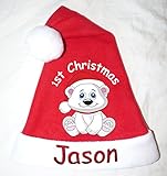 NEW Polar Bear Fleece Christmas Baby Infant Child 1st Christmas Santa Hat (Infant Band - 17) by Look