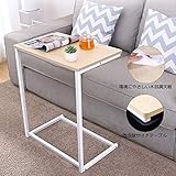 HOMEMAXS サイドテーブル ⽊製 テーブル 組⽴簡単 耐荷重20Kg 幅55×奥⾏36×⾼さ67cm ガタツキ防⽌ ベッド/ソファーの傍らに最適