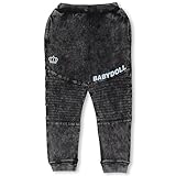 ベビードール 斜めロゴセットアップ ロングパンツ 大人 男女兼用 140cm ブラック