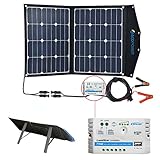 ACOPOWER 12V 70W 折り畳み式 ソーラーチャージャー ソーラーパネル 太陽光パネル チャージャーコントローラ付き(10A 12V+USB) 自作のソーラー発電 節電 安心できるパネル