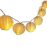 LUCKLED Outdoor Fairy Lantern Solar String Lights, 19.7ft 30 LED Christmas Globe Lights for Indoor a