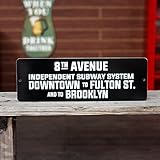 NEW YORK サブウェイサイン（S） 「Vintage -8th Av」 SW-7-S ／ニューヨークの地下鉄看板／ストリートサイン／アメリカン雑貨／