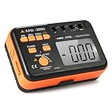 KKmoon 接地抵抗計 デジタルアース 抵抗 テスターグランド メーター 2000ohm 200V電圧計抵抗計 LCDバックライトディスプレイ