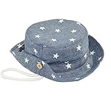 ゴシレ Gosear ユニセックス 子供 ベビー ビーチ デニム 帽子 キャップ,スター パターン 青色