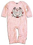 (シックス バニーズ) SIX BUNNIES 長袖ベビー服【ロンパース/カバーオール】LUCKY ME 馬蹄・ピンク (3-6ヶ月:60)