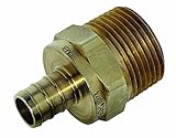 WattsLF P-711PEX-Brass Insert Fitting Adapter-3/4CFX1/2MPT BRS ADAPTER (並行輸入品)