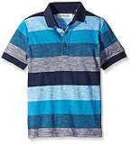 Sovereign Code Little Boys' Brecken Short Sleeve Rugby Striped Polo Shirt Blue 6 [並行輸入品]