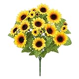 造花　ヒマワリブッシュ（Ｌ）-X14