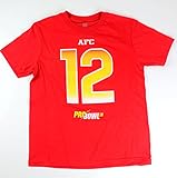 Outerstuffトム新しいEngland Patriots Brady # 12ユースPro Bowl 2018 Player Tシャツレッド Youth Large 14/16