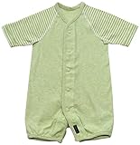 アンナニコラ 上質素材×こだわり仕様の半袖前開きボディ 80cm グリーン NAI11334 日本製