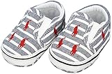 Polo Ralph Lauren【ポロ・ラルフローレン / ベビーシューズ 27490-410 バル・ハーバー・リピート ベンガル・ストライプ / 13cm (US 4) / ネイビー×レッド】 【