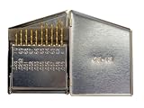 Chicago Latrobe 150T Series High-Speed Steel Jobber Length Drill Bit Set With Metal Case, TiN Coated