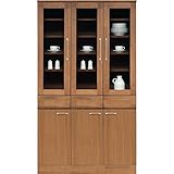 モーリス 日本製 アルダー材 食器棚 105ダイニングボード (ブラウン)