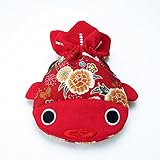 《 BAR 》 お祭りで使える金魚和風巾着ボーチ(赤) (大)