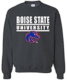 NCAA Boise State Broncosバーロゴクルーネックスウェットシャツ、XL、DarkHeather