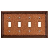Brainerd 135773 Rustonクアッドトグルスイッチ壁スイッチプレート/プレート/カバー