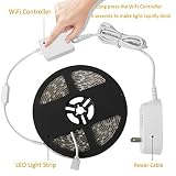 Yeron LEDストリップライト16.4 Ft 5 M防水300個5050 RGBライトストリップ完全キット、Wi - Fi、作業with Alexa、リモートコントロールでどこからスマート電話