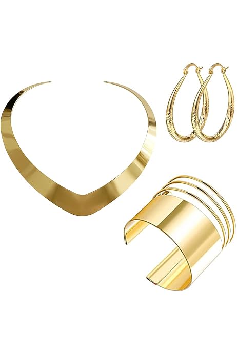 Gold Tone Choker Necklace 