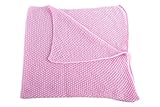 Girls Super Soft 100% Cashmere Baby Blanket - 'Baby Pink' - hand made in Scotland by Love Cashmere b