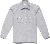 Lee(リー) 長袖シャツ メンズワークシャツ bm-lws46001 ホワイト×ブルー(ヒッコリー) Ｍ