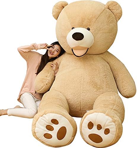 AMIRA TOYS ぬいぐるみ 大きい くま テディベア クマ 特大 動物 巨大 ぬいぐるみ くま クマ bear big size 抱き枕 お祝い ふわふわ プレゼント インテリア (ブラウン, 160cm) - 1