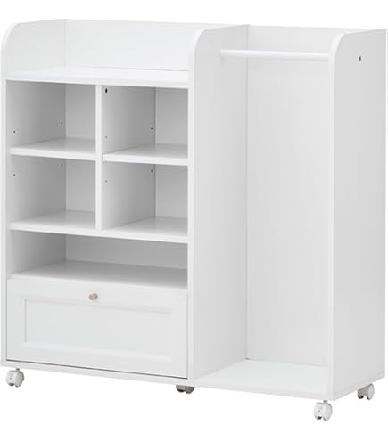 Amazon.co.jp: オープンウッド製の子供用洋服ダンス、モンテッソーリ 