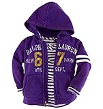 (ポロラルフローレン)POLO RALPH LAUREN フリースアームボーダージップフード 24M(90cm) [並行輸入品]