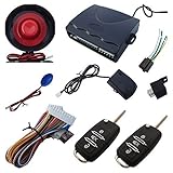 Flip Key Car Alarm Security System Central Locking System Automatically Alarm With Shock Sensor and 