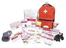 [山善] 防災リュック 30点 セット 幅32×奥行16×高さ43cm 一次避難用 給水バッグ 携帯用トイレ 大容量 レッド YBG-30R