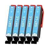 エプソン用 SAT サツマイモ SAT-LC互換 インク 増量 ライトシアン 5本セット エプソン EP-716A EP-816A EP-715A EP-815A EP-712A EP-713A EP-714A EP-812A EP-813A EP-814A 対応 さつまいも インクカートリッジ 残量検知対応