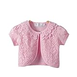 haolong 子供用 ガールズ　女の子　ボレロ カーディガン　レース　キッズ 羽織　薄手 子供服 ボレロ 綿 発表会 結婚式入園式パーティー 披露宴 コンサート 演奏会 パーティ 誕生会　半袖