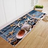cooholeクリスマスダイニングルームカーペットShaggyソフトエリアラグ寝室長方形床マット 23x71inch ホワイト
