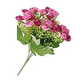 Auntwhale 人工花フェイクシルクカーネーション25頭プラスチックフラワーアレンジメントウェディングパーティーホームガーデン装飾