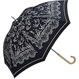 ワールドパーティー(Wpc.)雨傘 長傘 ネイビー 58cm レース 31388-01NV