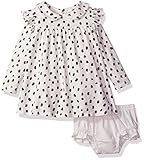 Rosie Pope Little Girls Jersey Dress and Diaper Cover Set Marshmallow 18 Months [並行輸入品]