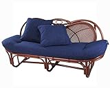 今枝ラタン ソファ パープル 幅158×奥行70×高さ72cm カウチソファ A-160-1D-尾州