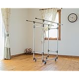 室内用物干し台 KILALA_AMAZON限定モデル 横幅:91cm 本体カラー:シャンパンゴールド(キャップカラー:パールブラウン)