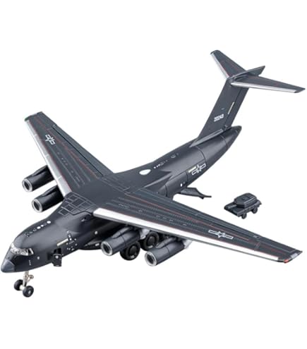 Amazon.co.jp: Eiuuioj 1:180 大型合金製 Y-20 輸送機模型 ライト付き