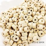 Mamimami Home 木製のビーズ 0.5-0.8MM DIY 看護ネックレス / ブレスレット 歯固めおしゃぶりチェーン アクセサリー 小さな木のビーズ 100個「BPAフリー」