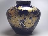 【Ｂ級品】金菊　ルリ花瓶(高さ２０５)