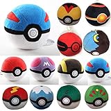 Pikachu PokeballマスターPokeボールPlush Toyペンダントクリスマスギフトソフト人形色ランダム