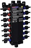 Viega 50143-1/2-Inch PureFlow Zero Lead Poly Alloy PEX Crimp Manabloc With 14 Ports - 8 Cold 6 Hot