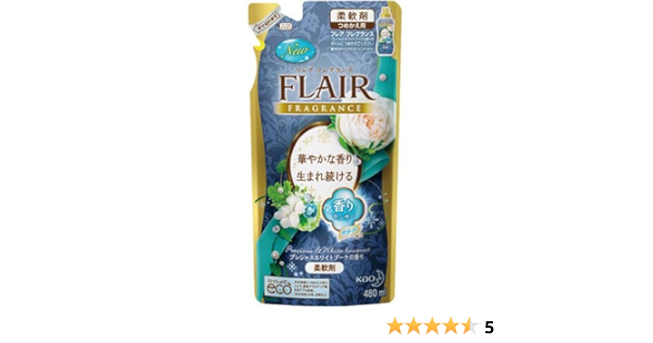 フレアフレグランス 柔軟剤 プレシャス ホワイトブーケの香り 詰替用 480ml フレアフレグランス 液体柔軟剤 Amazon