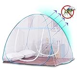 Yoosion Mosquito Net for Bed One Touch Open with Bottom 1.8m 2m Foldable Yurt Mosquito Netting Tent 