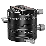 Leofoto ギア雲台 G20 ギア調整：2軸 水平調整±15度 アルカスイス互換 底面径50mm 耐荷重20kg 036884